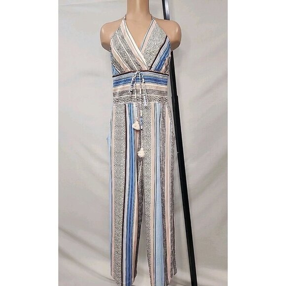 Venus Halter Patterned Jumpsuit - Picture 1 of 12